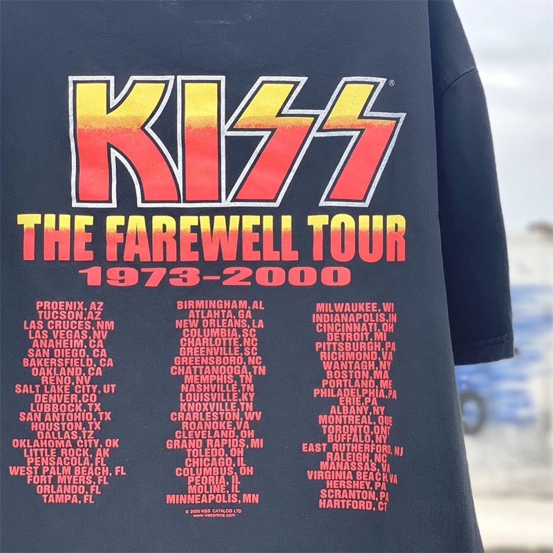 Áo Thun Tay Ngắn In Họa Tiết Ban Nhạc rock Kiss heavy metal Cá Tính Chất Lượng Cao Thoải Mái Dễ Giặt