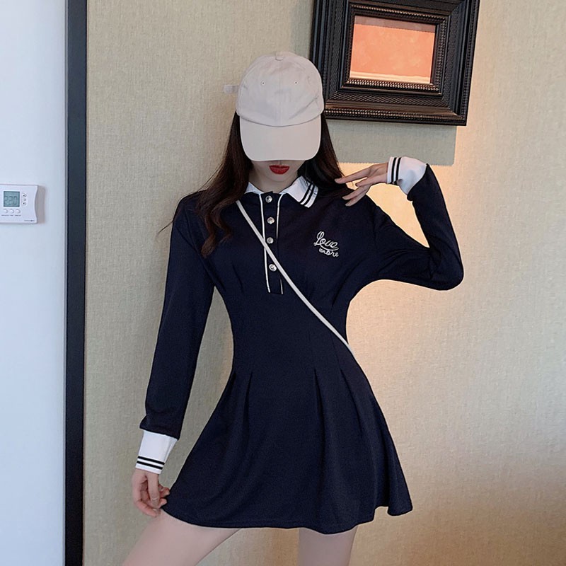 Đầm thun nữ dáng xòe tay dài Emilyshop