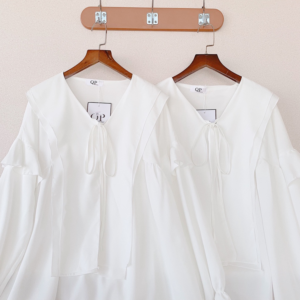 [Mã FAMARAL1 giảm 10K đơn 50K] [ẢNH THẬT] - Áo sơ mi dấu quần babydoll tiểu thư ulzzang - SM26 - jannahouse