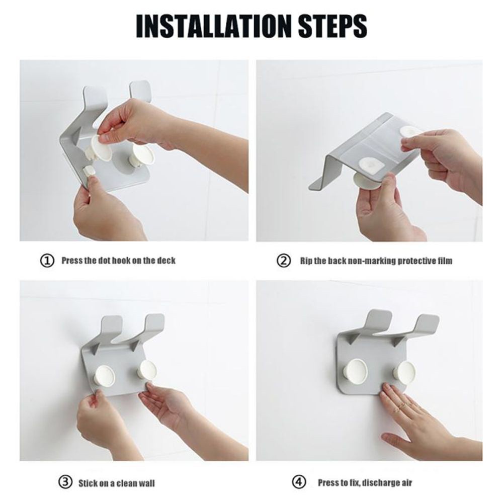 [Hàng mới về] Giá đỡ máy sấy tóc gắn tường không cần khoan lỗ nhiều màu lựa chọn