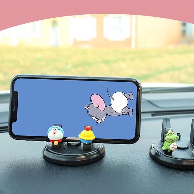 Giá Đỡ Điện Thoại Trên Xe Hơi Xoay Độ Hình Hello Kitty