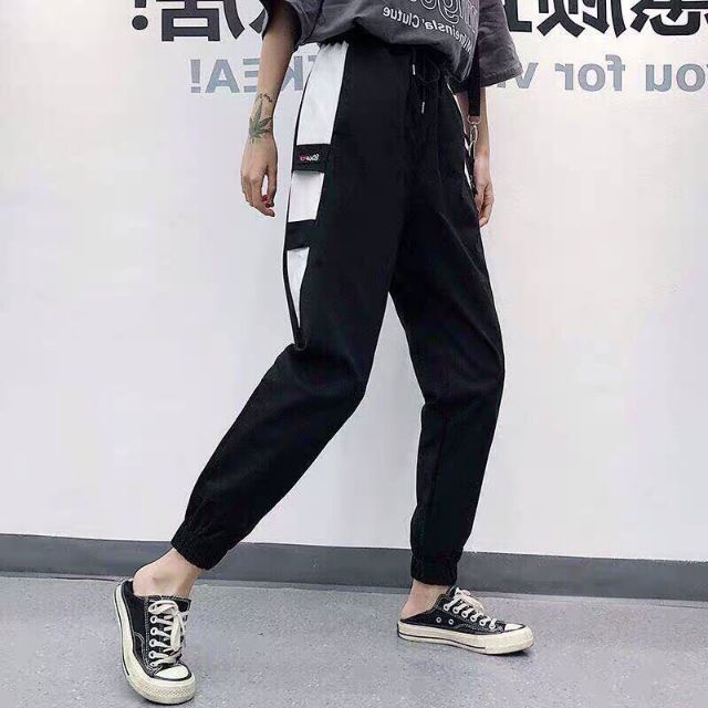 Quần jogger Kaki phối viền (kèm video hình thật)