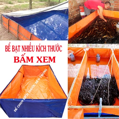 [Mã SKAMLTSM9 giảm 10% đơn 99K] BỂ BẠT NUÔI ỐC, ẾCH, LƯƠN, TRẠCH - BỂ BẠT TẮM CHO TRẺ EM (Bể bạt nhiều kích thước)