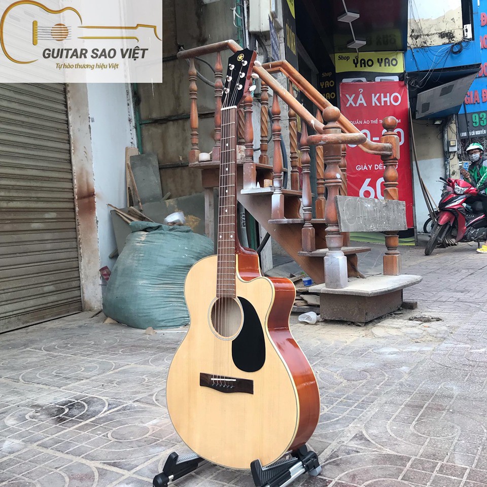 Đàn Guitar Acoustic có ty Việt Nam giá rẻ cho người mới chơi tặng kèm giáo trình bảo hành 12 tháng SV-75