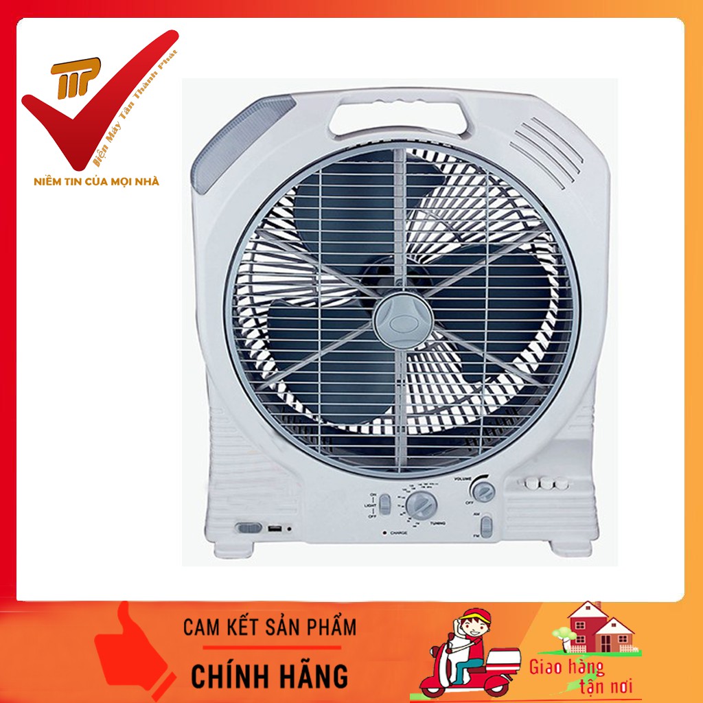 Quạt tích điện cao cấp 2 ác quy Sunca SF-399A(Trắng) -Hàng nhập khẩu