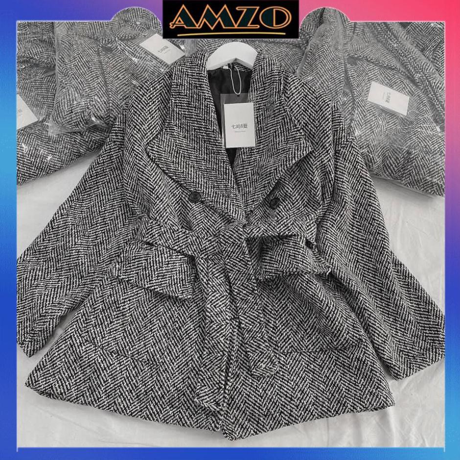 Áo Khoác Dạ Nữ 2 Lớp Cột Eo Phong Cách Hàn Quốc Trẻ Trung Thon Gọn Hàng Quảng Châu Cao Cấp. | BigBuy360 - bigbuy360.vn