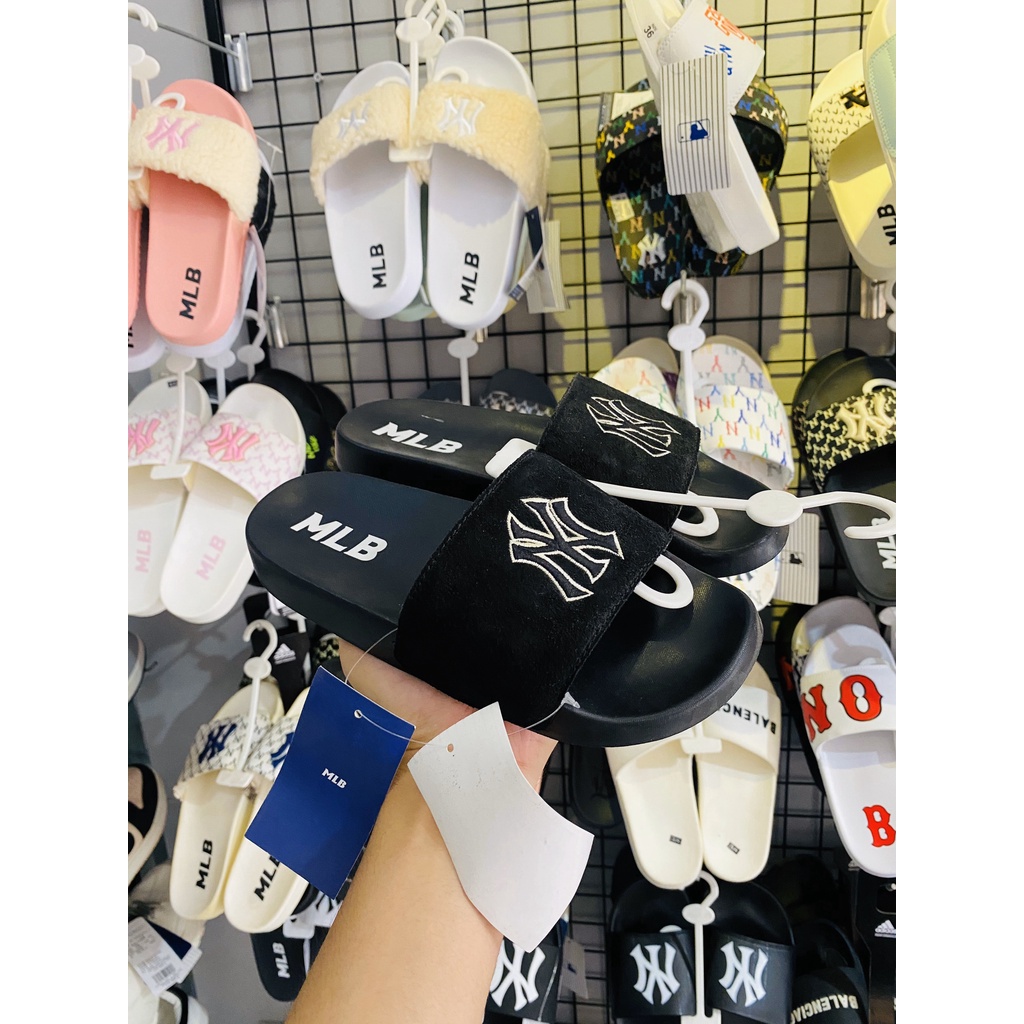 Dép 𝐌𝐋𝐁 nam nữ đen da lộn - đế sole