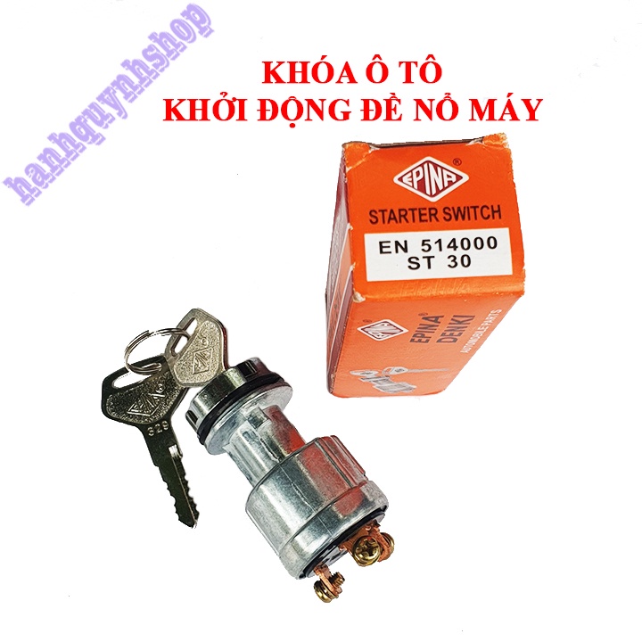 Ổ khóa ô tô máy công trình 3 chân, khóa khởi động đề nổ loại đẹp