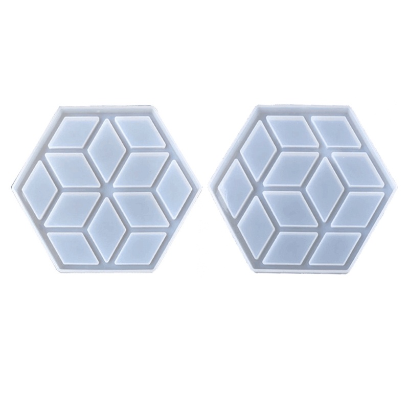 Sa Khuôn Silicon Hình Lục Giác Làm Đế Lót Ly DIY