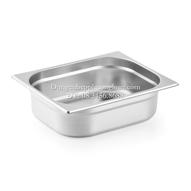 Khay đựng Topping inox 1/2 có nắp