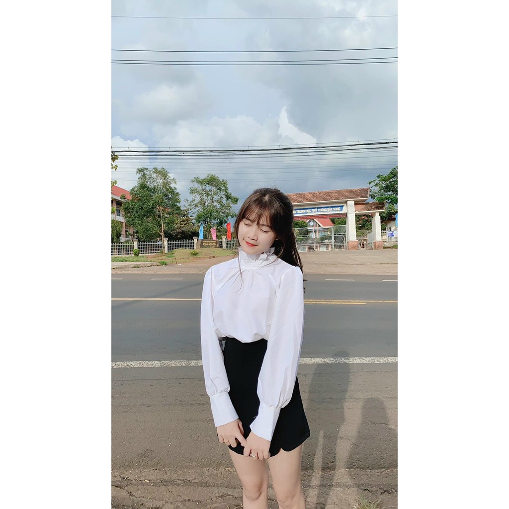 Áo kiểu cổ viền bèo siêu xinh N18920