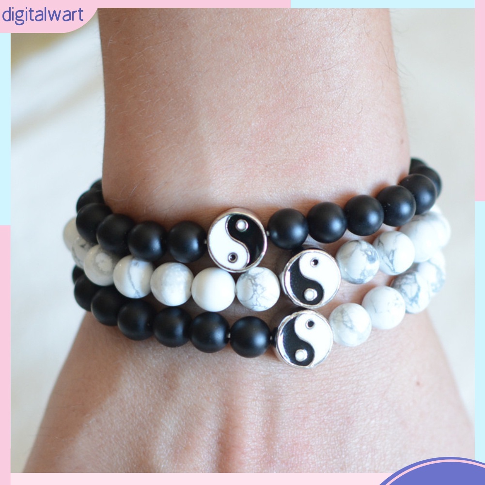 Vòng tay chuỗi hạt phong cách âm dương cho nam và nữ