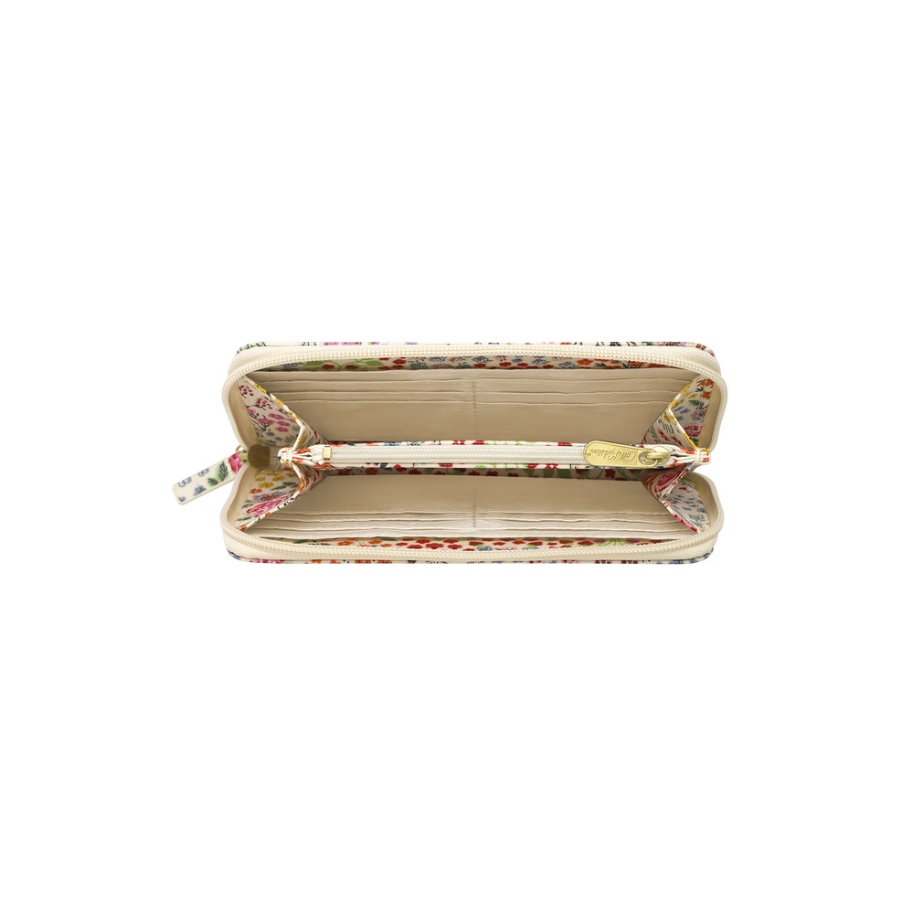 Cath Kidston - Ví nữ dài/Continental Zip Wallet - Kingdom Ditsy - Cream -1042085