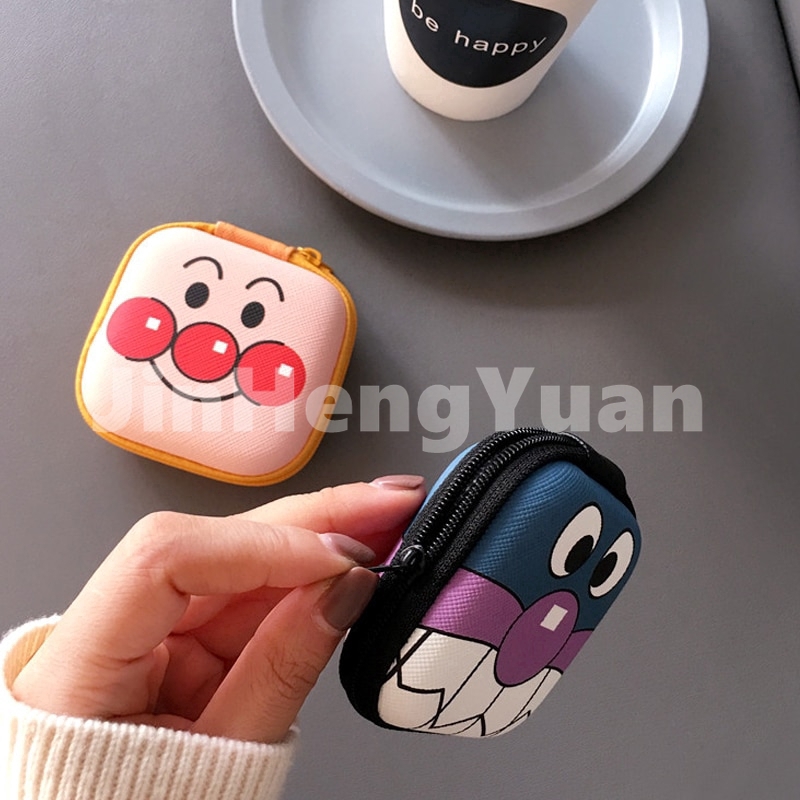 Zipper storage box cute cartoon coin data cable storage bag