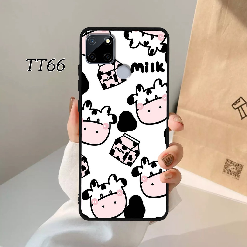 [Mẫu mới] Ốp lưng Realme C11 - Realme C12 - Realme C15 họa tiết Bò sữa Cow đáng yêu, ốp hạn chế bám bẩn.