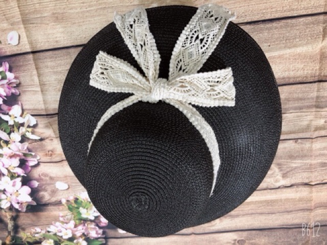 Mũ lồng đèn đầu tròn vành đại nơ ren