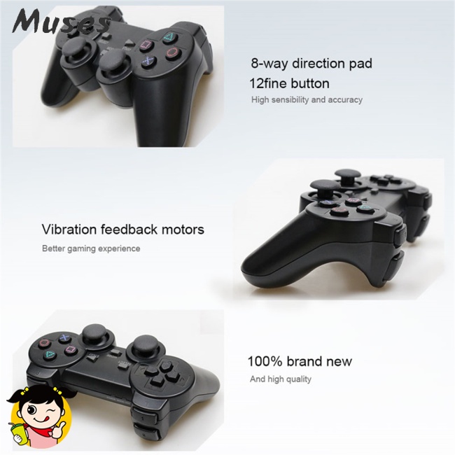Tay Cầm Chơi Game Không Dây Có Chế Độ Rung Cho Sony Ps2