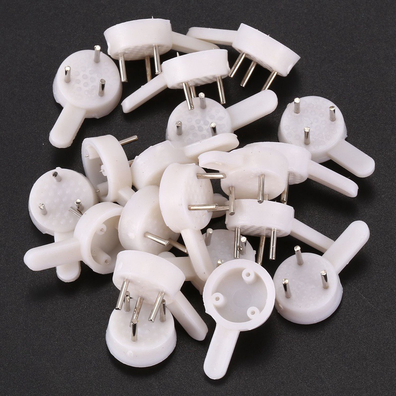 Set 40 móc treo khung ảnh gắn tường bằng nhựa 3 chân kiểu dáng tiện dụng