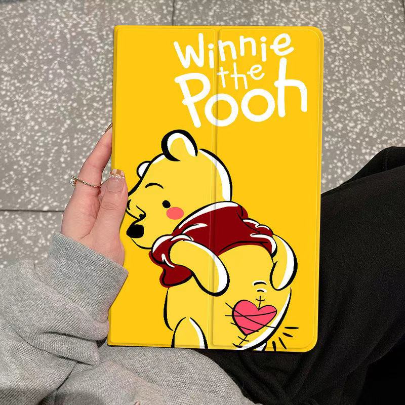 Bao Da Máy Tính Bảng Hình Gấu pooh Dễ Thương Cho apple iPad air iPad mini 7.9inch 9.7inch 11inch iPad Ốp