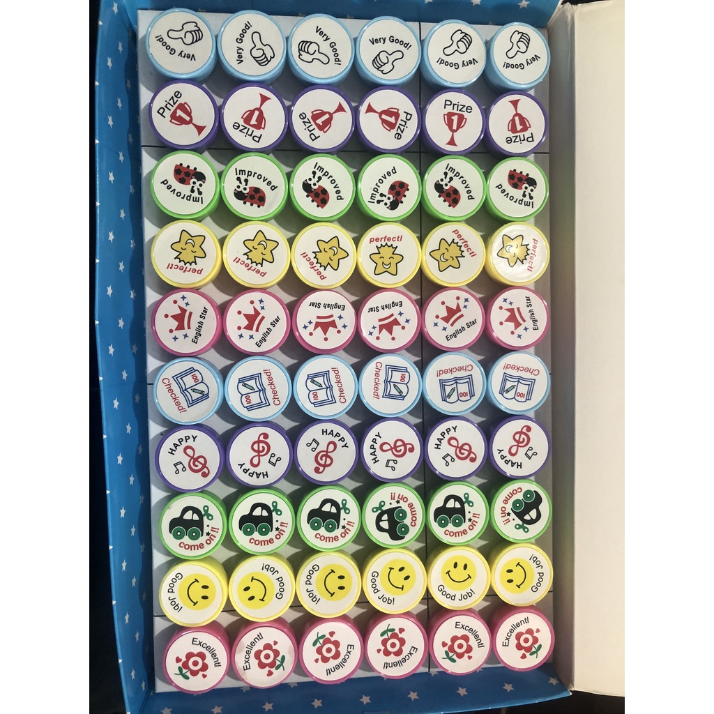 Vỉ 10 Đóng Dấu Hình Mặt Cười Ngộ Nghĩnh