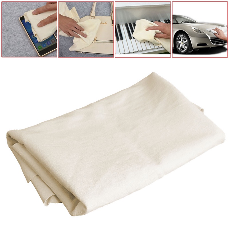 Khăn Lau Xe Hơi Chất Liệu Da Lộn Tự Nhiên Kích Thước 50x70cm