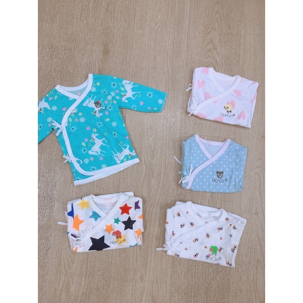 ÁO CỘT DÂY HỘT GÀ TAY DÀI CHO BÉ SƠ SINH