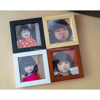 🎞KHUNG ẢNH - KHUNG HÌNH VUÔNG GỖ THÔNG TREO TƯỜNG KÍCH THƯỚC 18.2 x 18.2 cm ( Ảnh vuông bên trong 15,2,x15,2)