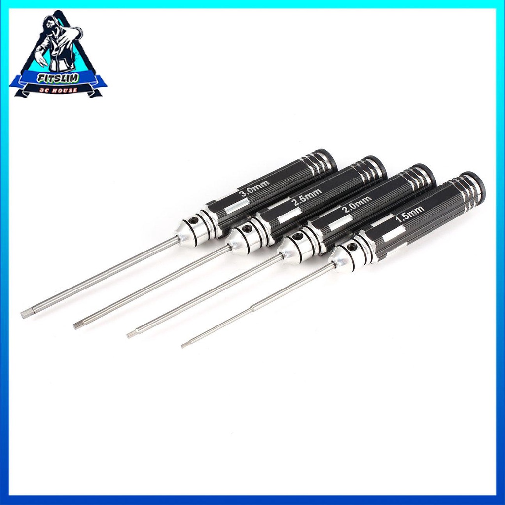 Bộ 4 Tua Vít Lục Giác 1.5 2.0 2.5 3.0mm Cho Xe Hơi, Trực Thăng Điều Khiển Từ Xa