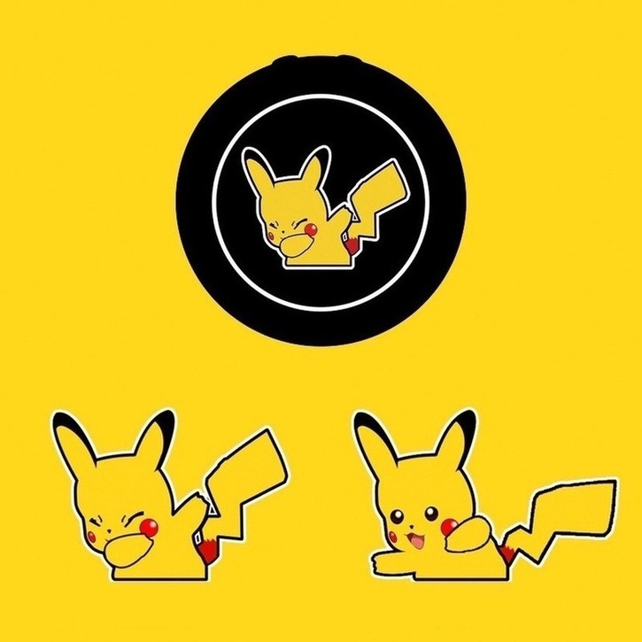 USB Pikachu Đèn Logo Cửa Xe Hơi Đèn Led chiếu cửa họa cho xe hơi Đèn chiếu laser không dây gắn cửa xe hơi hình phim hoạt hình năng động hello kitty xinh xắn Con vịt nhỏ màu vàng @SKVN