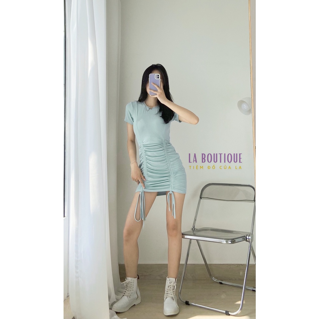 Đầm Body Tay Ngắn Rút Dây Sexy Tôn Dáng - LA BOUTIQUE