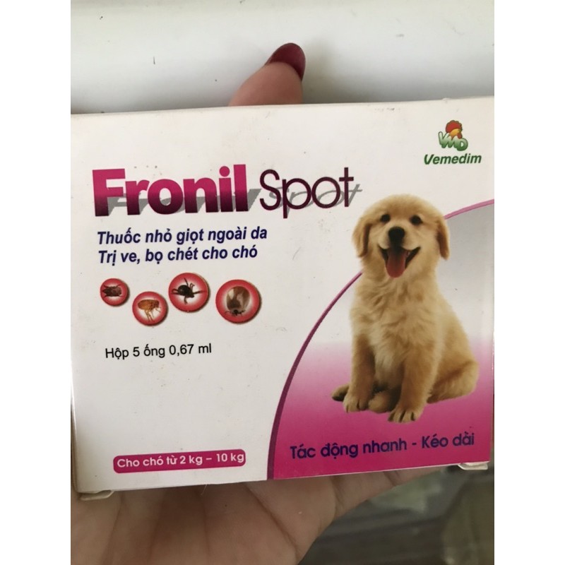 Thuốc nhỏ vét chó Fronil Spot Combo 5 lọ