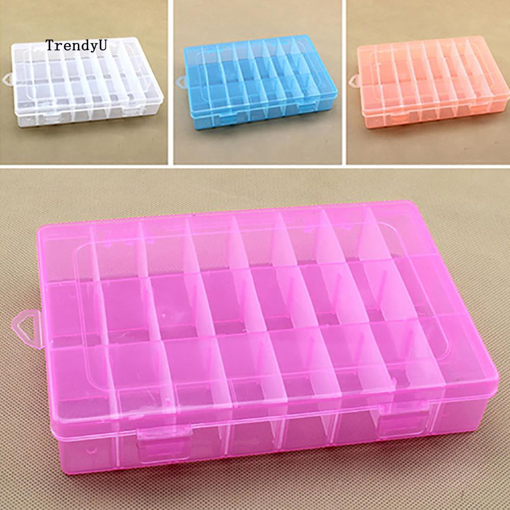 Hộp Nhựa 24 Ngăn Đựng Trang Sức Tiện Lợi