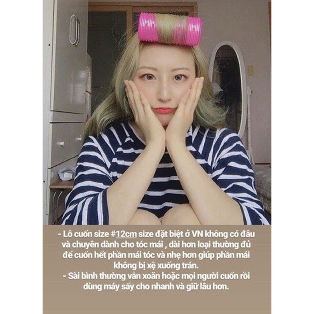 Lô cuốn tóc mái bay to xoăn lõi nhôm AYMY