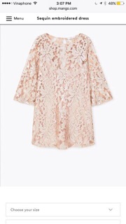 Váy sequin ManGo size S used