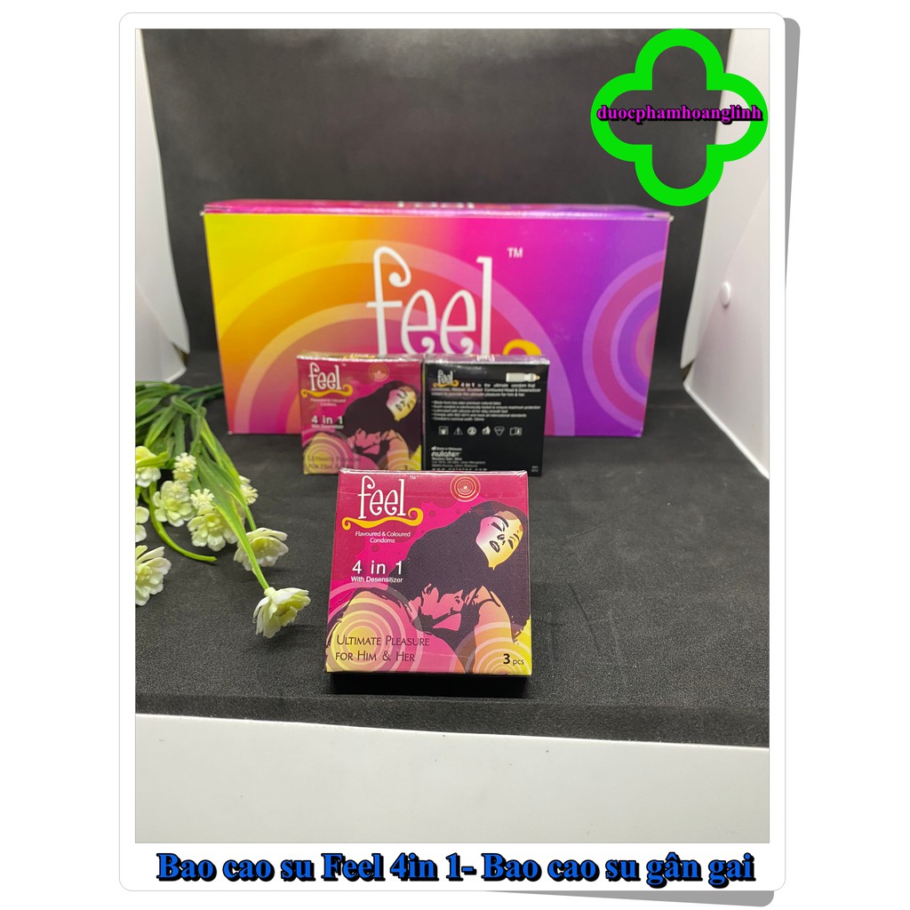 Bao Cao Su feel 4 IN 1 - Bi Gai - Kéo Dài Thời Gian Quan Hệ - Chính Hãng Malaysia