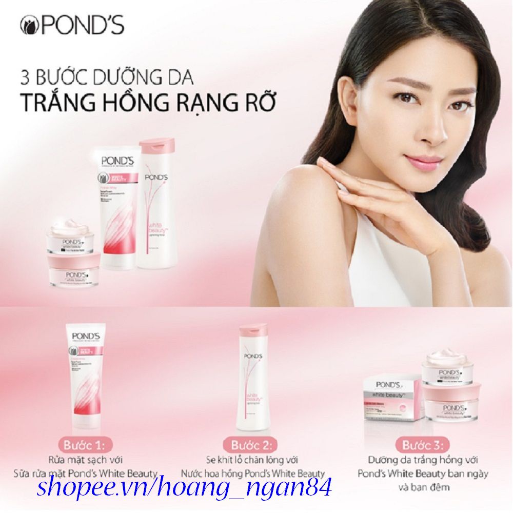 Nước hoa hồng dưỡng trắng da Ponds White Beauty Lightening Toner 150ml Hana18 cung cấp 100% hàng chính hãng