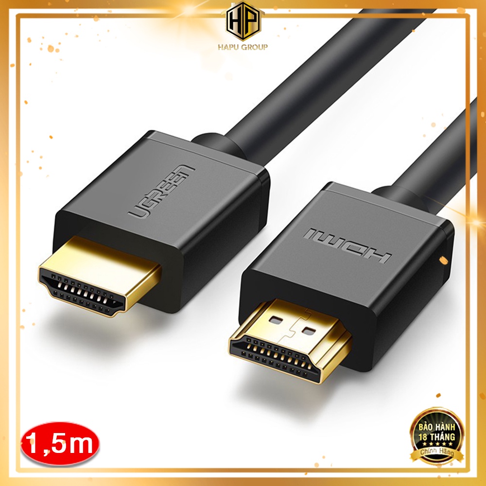 Cáp HDMI 1.4 Ugreen HD104 - Dây tín hiệu HDMI dài từ 1M đến 10M FullHD cao cấp - Hapustore