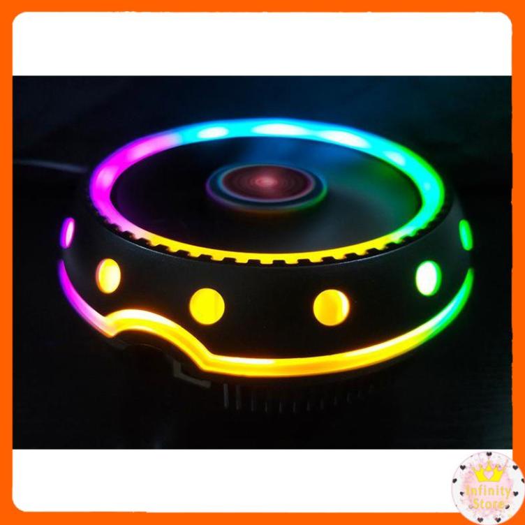 QUẠT TẢN NHIỆT CPU COOLMOON UFOX LED RGB INFINY DECOR