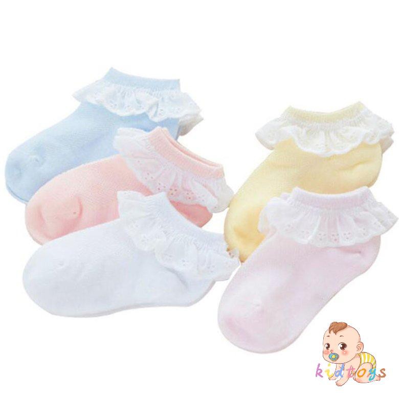 Vớ Cotton Chống Trượt Cho Bé Gái