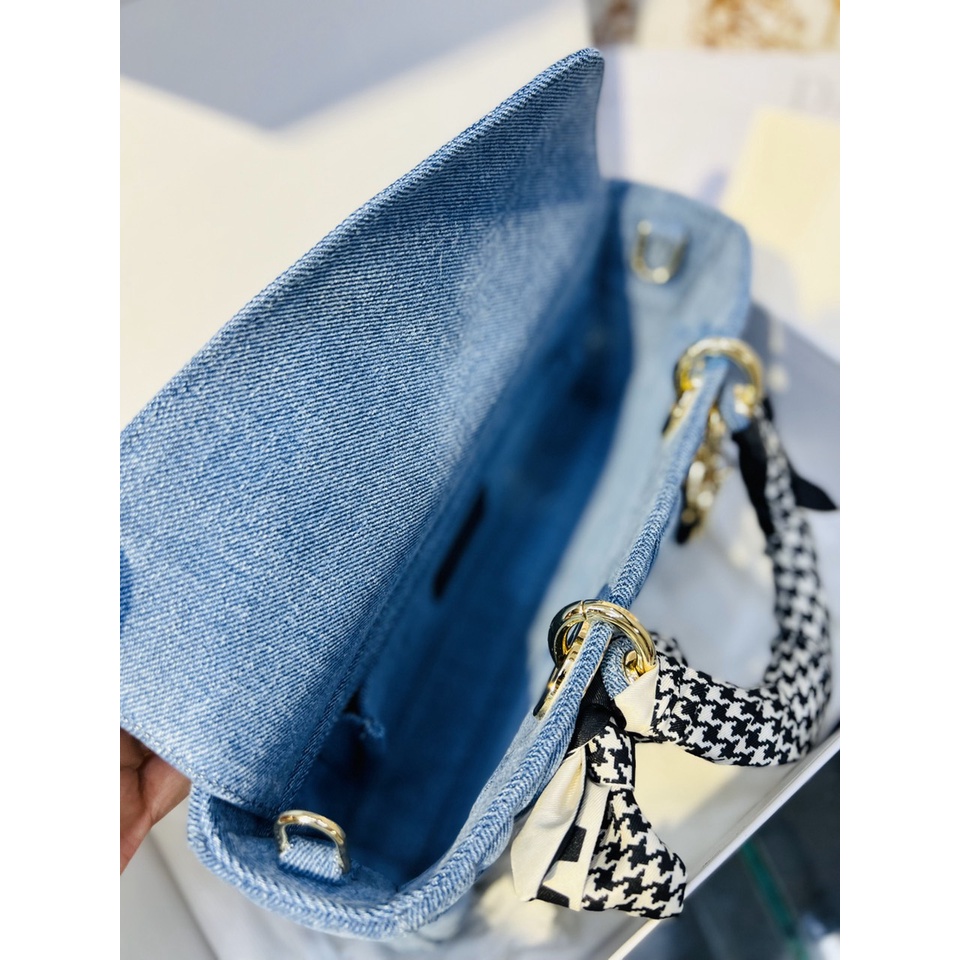 Túi Xách Di.or La.dy Size 27cm Màu Xanh