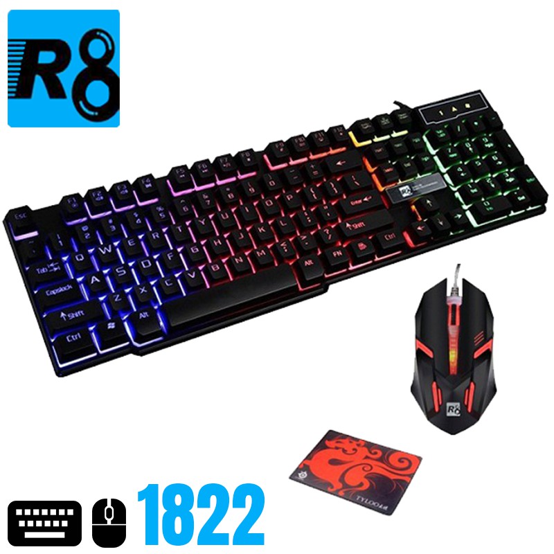 Bộ bàn phím chuyên game đèn led R8 | BigBuy360 - bigbuy360.vn