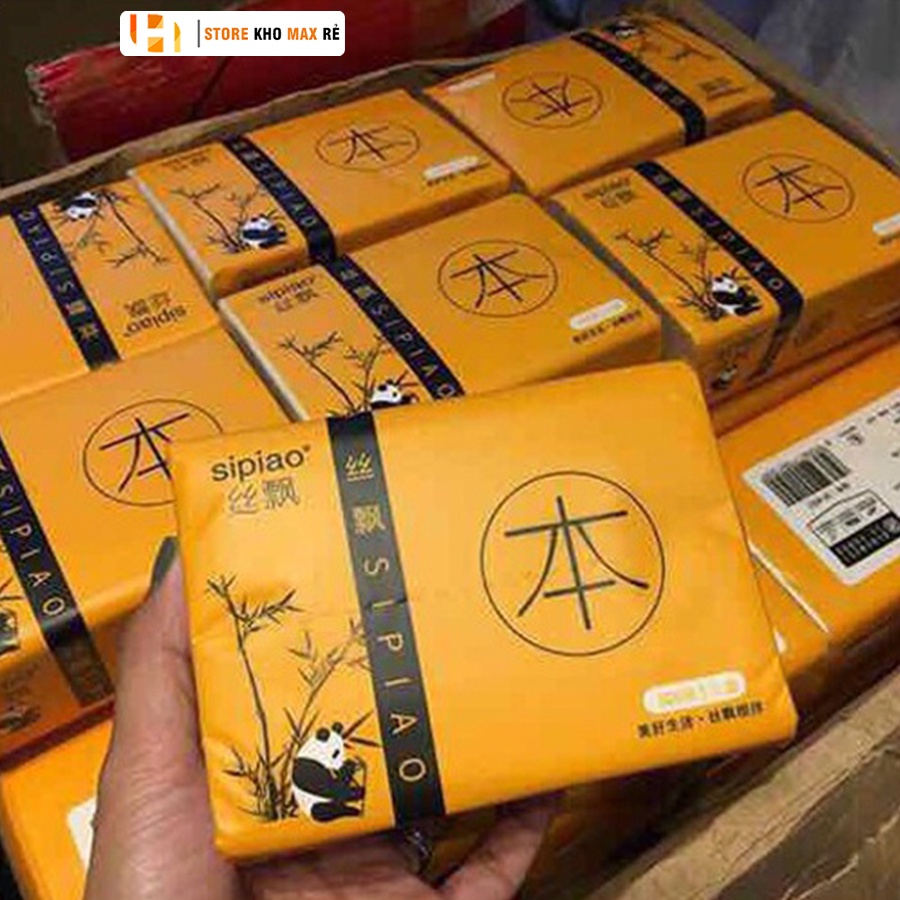 Thùng Giấy Ăn Gấu Trúc, Giấy Ăn Dai Mịn, Thùng 30 Gói - 1 Gói 300 Tờ Hàng VN