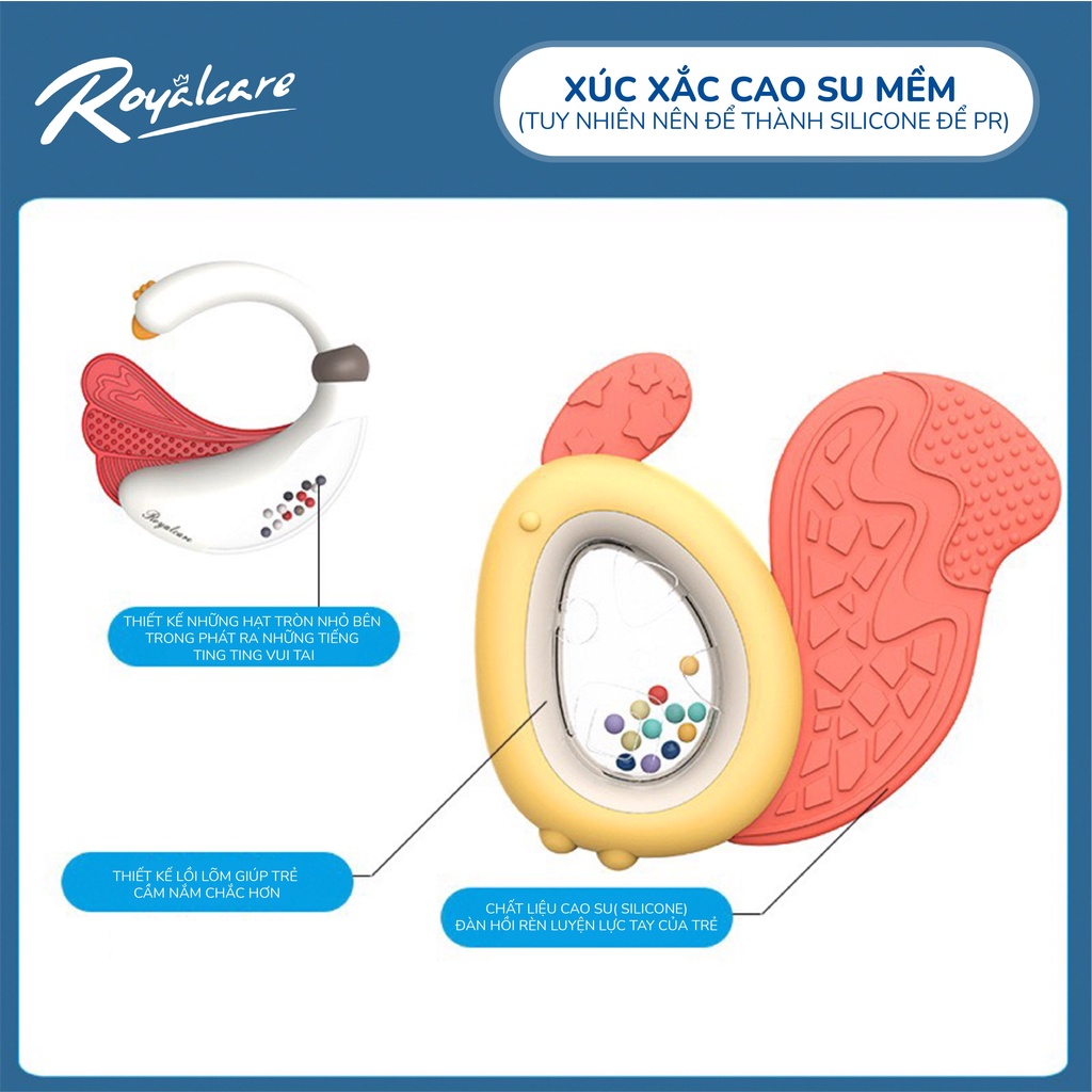 Đồ chơi xúc xắc gặm nướu 8 món có hộp đựng royalcare 1021 - ảnh sản phẩm 3