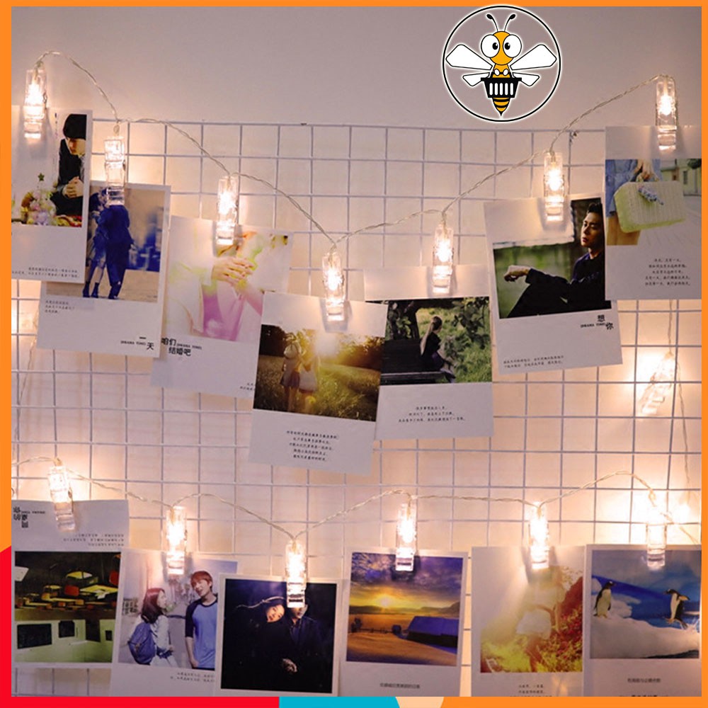 Dây Đèn Led Trang Trí Kẹp ảnh Kích Thước 1,5 Mét-3 Mét Bóng Đèn Siêu Sáng Làm Decor Cực Đẹp Do Beemart Phân Phối
