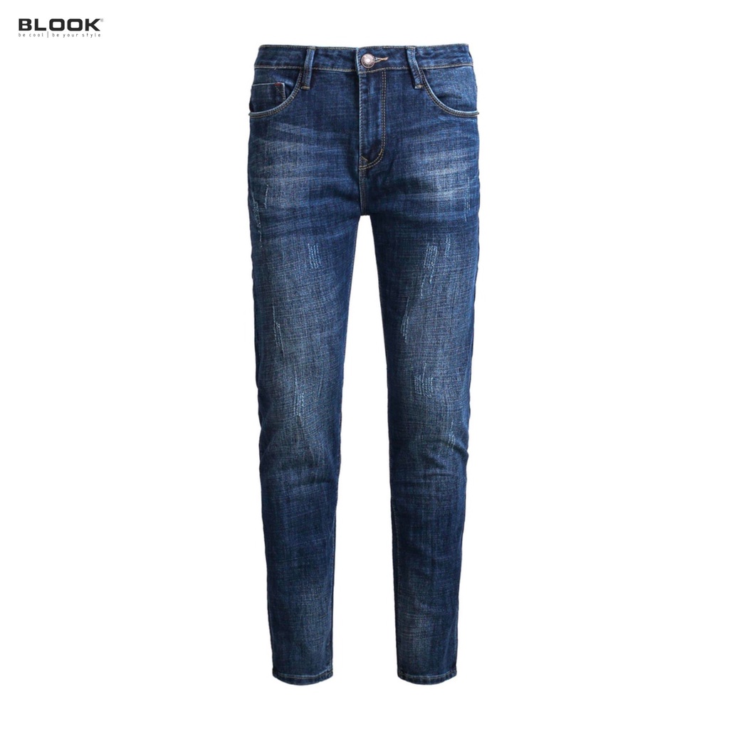 Quần Jeans BLOOK form slimfit ống đứng , không rách co giãn mã 30160 màu Denim [ HÌNH THẬT)