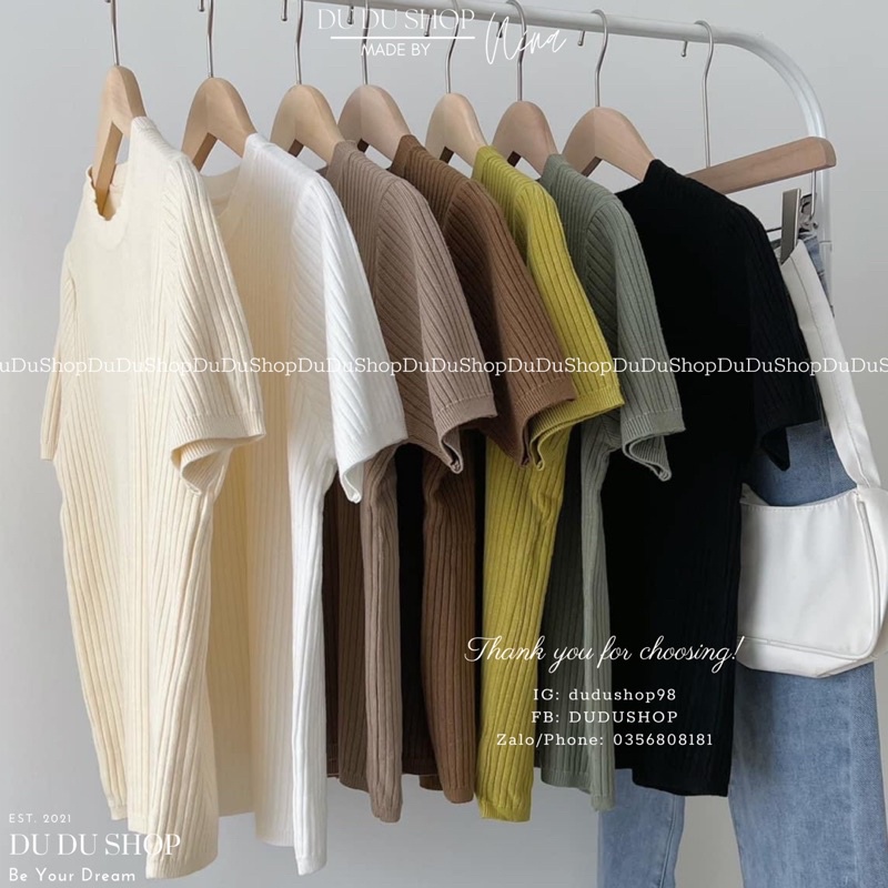 Áo Len Cộc Tay Dáng Ôm Siêu Xinh Dành Cho Nữ Đi Học, Đi Làm-dd49