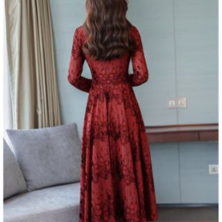 ĐẦM NHUNG HOA PHỐI REN