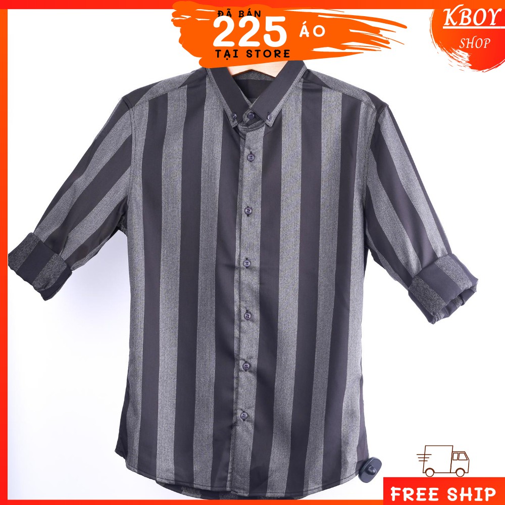 Áo sơ mi tay dài- cổ bẻ Họa tiết cao cấp, Mềm mịn, thoáng mát, Lịch lãm, tinh tế, Màu xám, co giãn tốt - G571 | BigBuy360 - bigbuy360.vn