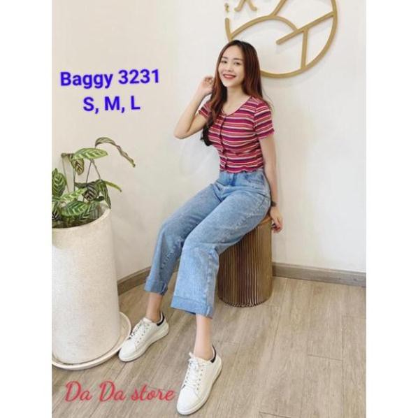 [ BIG SALE  ] Quần Jean Nữ Baggy ống buông 230 - Rách 2 Sườn  - Sành Điệu  , Cá Tính - Phong Cách BADGIRL | BigBuy360 - bigbuy360.vn