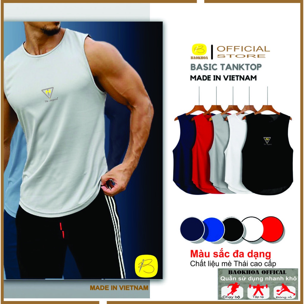 Áo 3 lỗ sát nách thoáng mát thể thao nam in ngực legend BAOKHOA_OFFICIAL size M-2XL